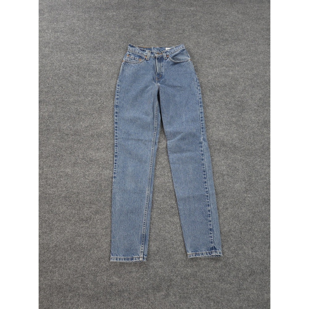 Vintage‎ Levis Jeans Juniors 3 Blue Medium Wash Slim Tapered 512 Denim 90s USA